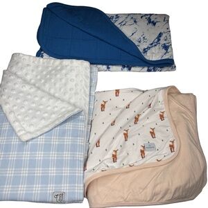 3 Soft Bamboo Baby Blanket Set - Premium Quality